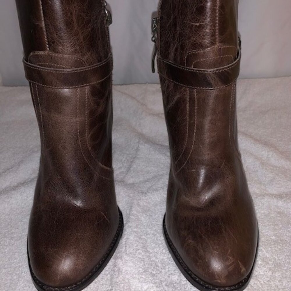 Lane Bryant  Ankle/Mid Calf  boots brown leather  9 W
